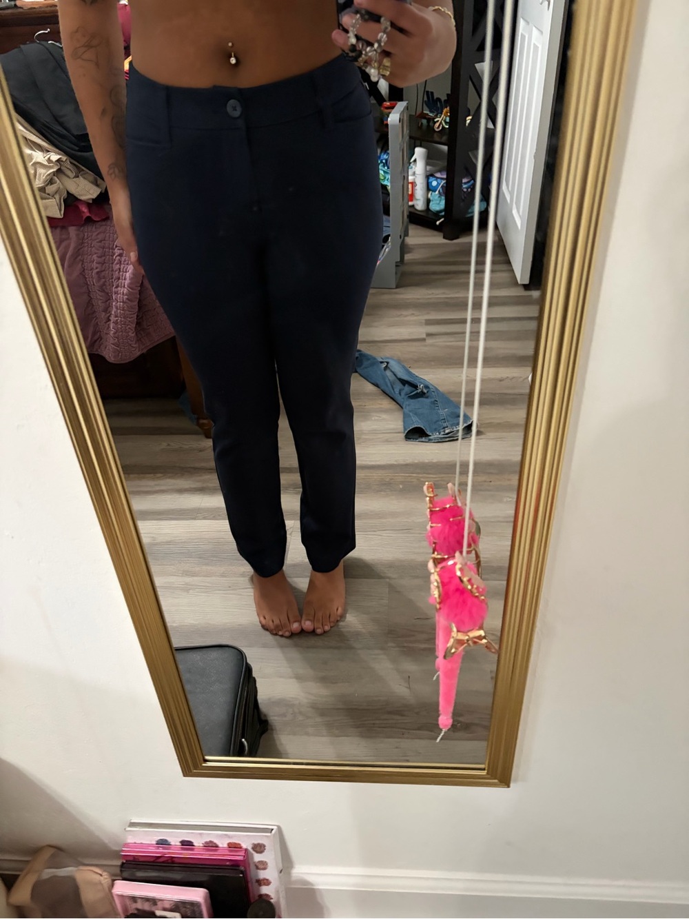 St. John's Bay Navy Straight-Leg Dress Trousers